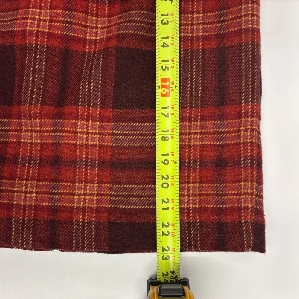 vintage 90s academia plaid wool blend skirt size 6 - Picture 7 of 9